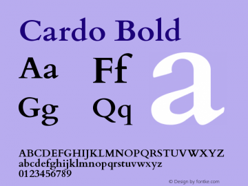 Cardo Bold Version 1.0011图片样张