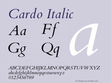 Cardo Italic Version 0.991图片样张