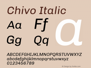 Chivo Italic Version 1.007图片样张
