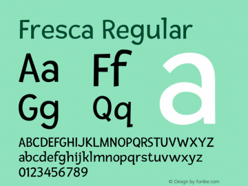 Fresca-Regular Version 1.001图片样张