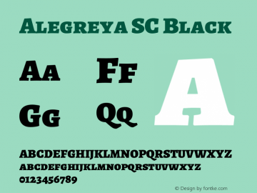 Alegreya SC Black Version 2.003; ttfautohint (v1.6)图片样张