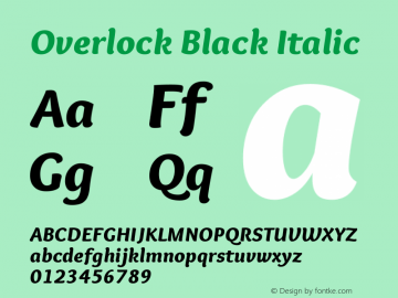 Overlock Black Italic Version 1.002图片样张