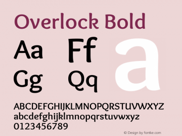 Overlock Bold Version 1.002图片样张
