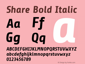Share Bold Italic Version 1.002图片样张