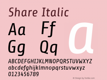 Share Italic Version 1.002图片样张