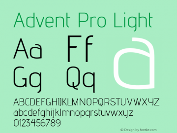 Advent Pro Light Version 2.002图片样张