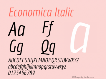 Economica Italic Version 1.100图片样张