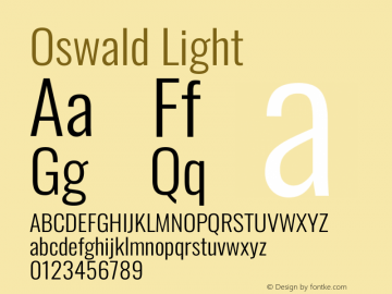 Oswald Light Version 4.102图片样张