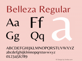 Belleza Regular Version 1.002图片样张