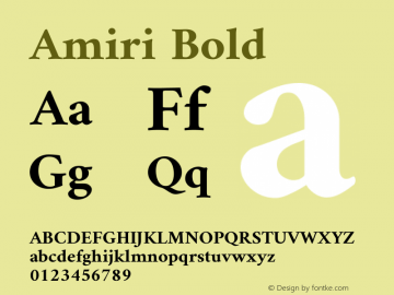 Amiri Bold Version 0.113图片样张