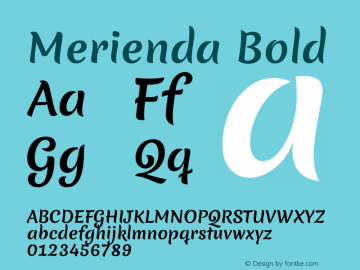 Merienda Bold Version 1.001图片样张