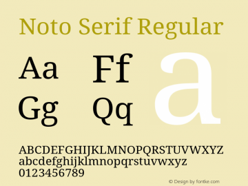 Noto Serif Version 1.03图片样张