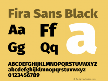 Fira Sans Black Version 4.203图片样张