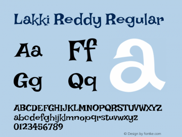 Lakki Reddy Version 1.0.4; ttfautohint (v1.2.42-39fb)图片样张