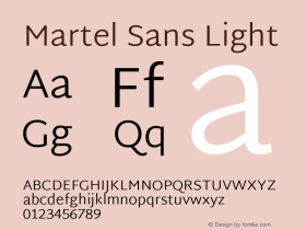 Martel Sans Light Version 1.002; ttfautohint (v1.1) -l 5 -r 5 -G 72 -x 0 -D latn -f none -w gGD -W -c图片样张