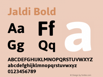 Jaldi Bold Version 1.007图片样张