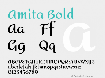 Amita Bold Version 1.004图片样张