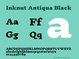 Inknut Antiqua Black Version 1.003; ttfautohint (v1.8.2) -l 8 -r 50 -G 200 -x 14 -D latn -f none -a qsq -W -X 