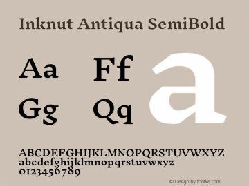 Inknut Antiqua SemiBold Version 1.003; ttfautohint (v1.8.2) -l 8 -r 50 -G 200 -x 14 -D latn -f none -a qsq -W -X 