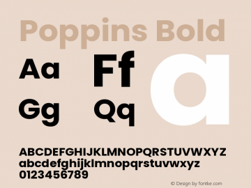 Poppins Bold 4.004图片样张