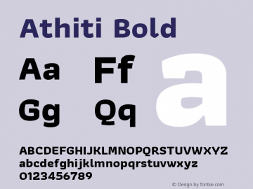 Athiti Bold Version 1.032图片样张