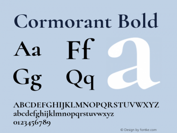 Cormorant Bold Version 3.303图片样张