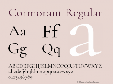 Cormorant Regular Version 3.303图片样张