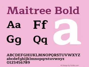 Maitree Bold Version 1.002图片样张