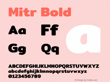 Mitr Bold Version 1.003图片样张