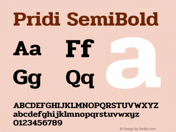 Pridi SemiBold Version 1.001图片样张