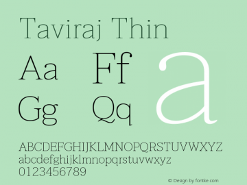 Taviraj Thin Version 1.001图片样张
