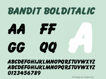 Bandit BoldItalic 1.0图片样张