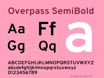 Overpass SemiBold Version 4.000图片样张