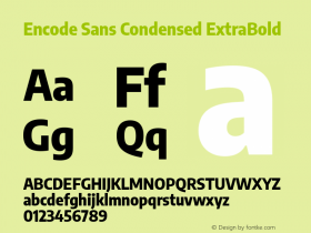 Encode Sans Condensed ExtraBold Version 2.000图片样张