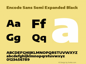 Encode Sans Semi Expanded Black Version 2.000图片样张