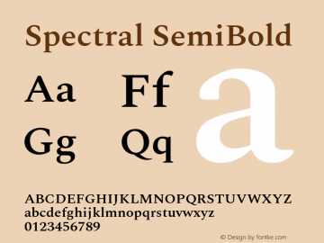 Spectral SemiBold Version 2.001图片样张