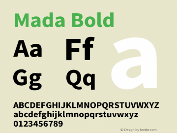 Mada Bold Version 1.004图片样张