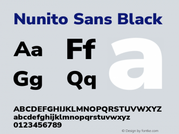 Nunito Sans Black Version 3.006; ttfautohint (v1.8.3)图片样张