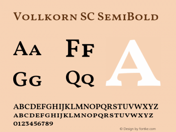 Vollkorn SC SemiBold Version 4.015图片样张