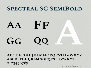 Spectral SC SemiBold Version 2.001图片样张