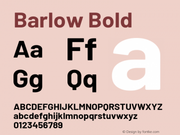 Barlow Bold Version 1.408图片样张
