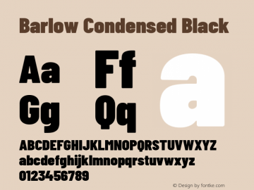Barlow Condensed Black Version 1.408图片样张
