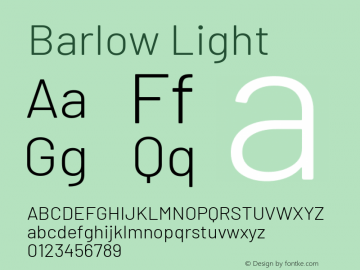 Barlow Light Version 1.408图片样张