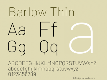 Barlow Thin Version 1.408图片样张