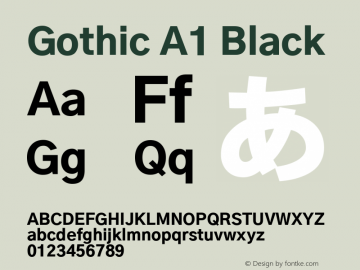 Gothic A1 Black Version 2.50图片样张