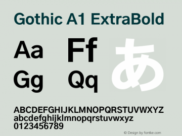 Gothic A1 ExtraBold Version 2.50图片样张