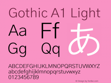 Gothic A1 Light Version 2.50图片样张