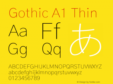 Gothic A1 Thin Version 2.50图片样张