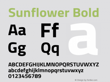 Sunflower Bold Version 1.00图片样张