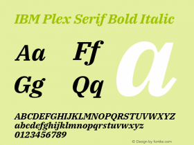 IBM Plex Serif Bold Italic Version 2.6图片样张